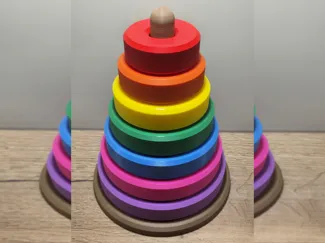 Bunter Stapelturm für Baby & Kleinkind (1–4 Jahre)