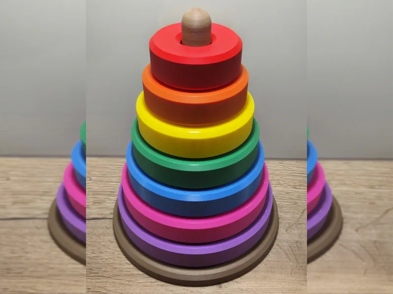 Bunter Stapelturm für Baby & Kleinkind (1–4 Jahre)