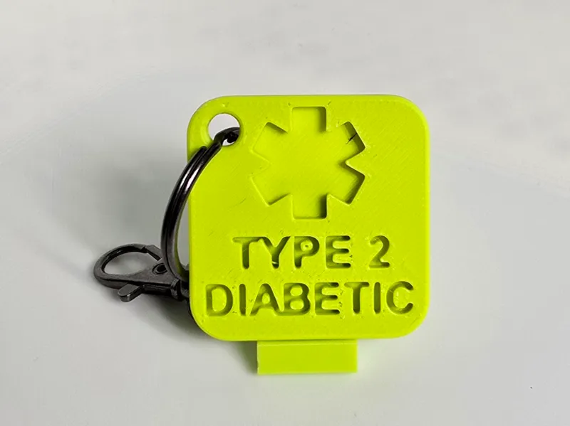 Simple Type 2 Diabetes Keychain
