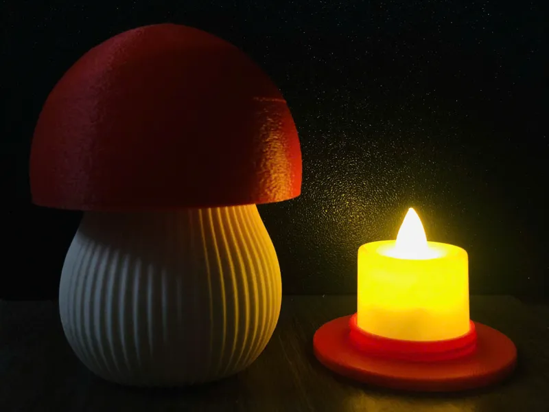 Mushroom lamp with Tea light KIT