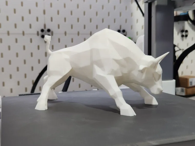 The Bull — Modern Low Poly Symbol of Growth