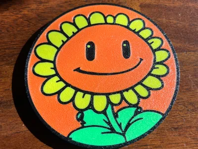 sun flower coaster (plants vs zombies)