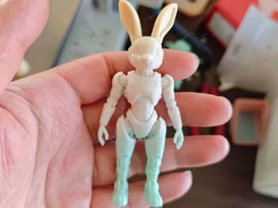 Rabbit Figure Ornament Toy Decorative Print in Place Beginner-Friendly Children Primary School Model