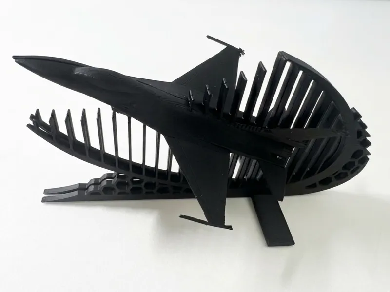 F-16 Fighter Jet Kinetic Desk Art (Little Support)