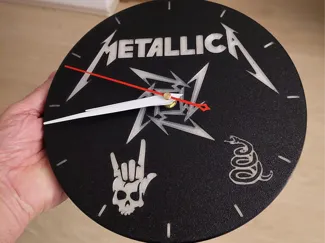 Metallica 3D printed wall clock D230mm