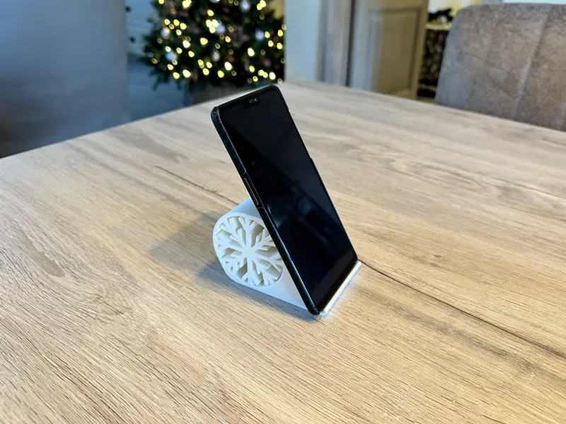 Christmas snowflake phone stand