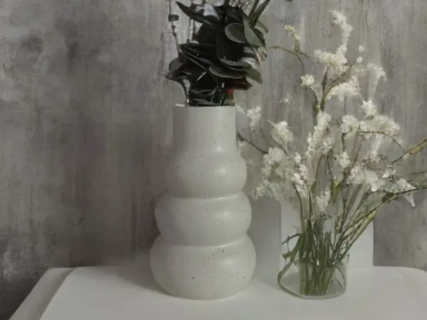 Vase effet marbre