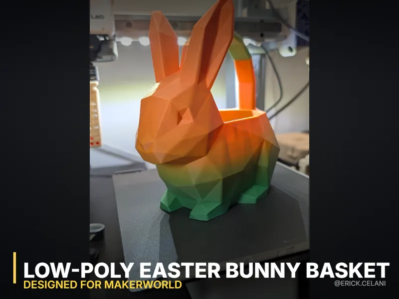 Low-Poly Easter Bunny Basket