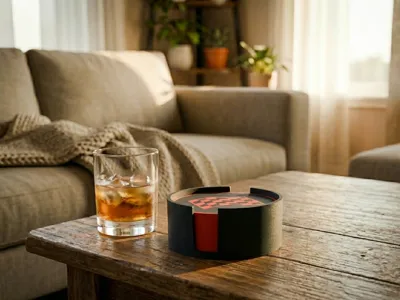 Racer Coaster with Holder