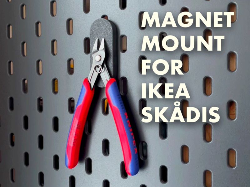 Magnetic Tool Mount for IKEA Skådis