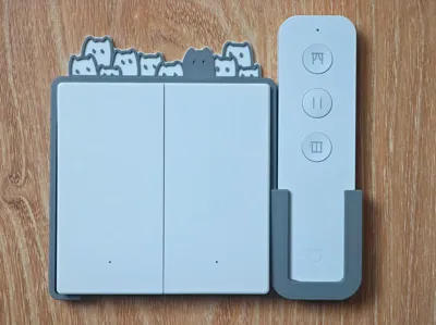 86 Switch Panel Xiaomi/Mijia Smart Curtain Remote Holder Multi-color No AMS Required with Cat Decoration