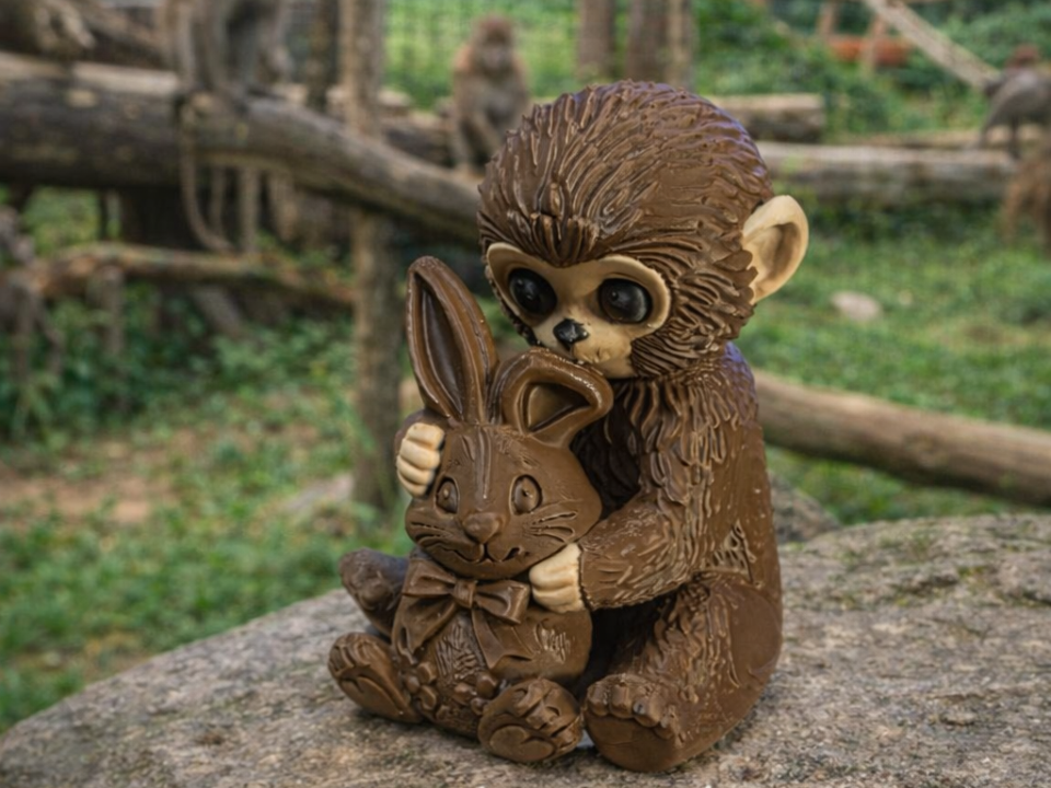 Punch the Famous Monkey Chocolate Easter Bunny