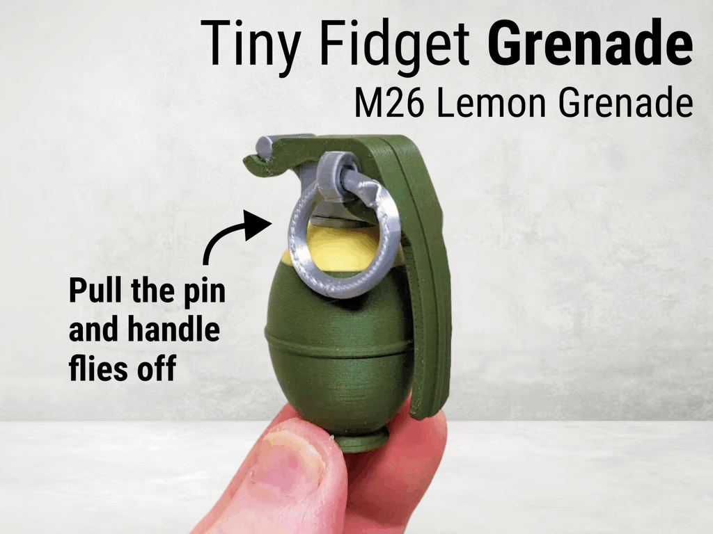 Tiny Fidget M26 Lemon Grenade with Flying Handle