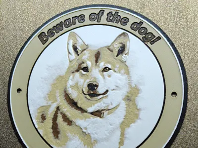 Beware of the dog! (Shiba Inu) Door Sign