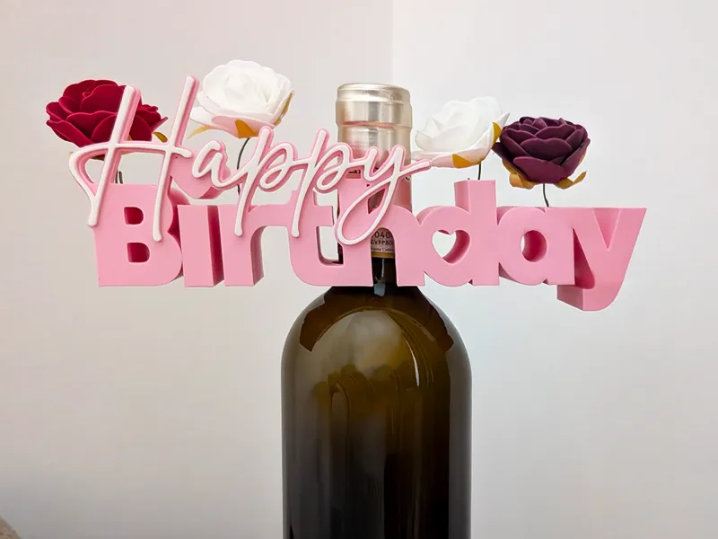 Happy Birthday Flaschen Aufstecker "Bottle Topper"