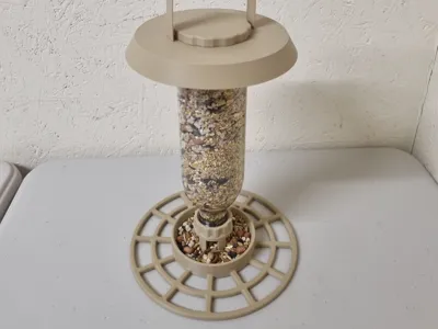 Smoothie bottle bird feeder