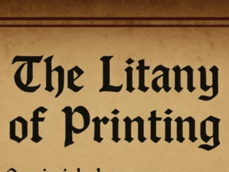 The Litanies of Printing