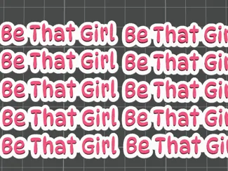 Cheer Pin Text - Be That Girl