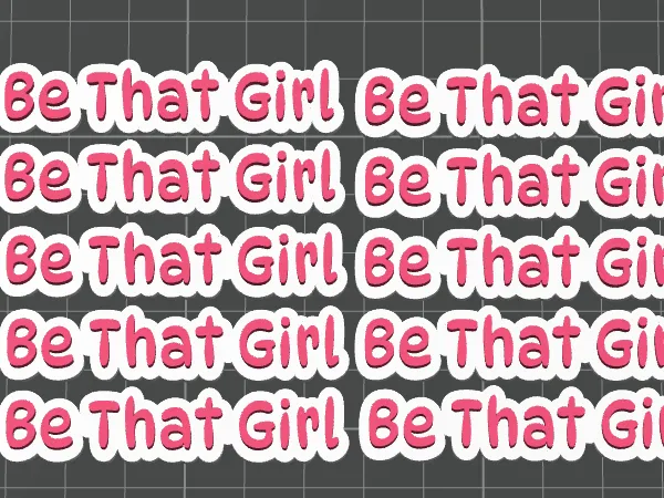 Cheer Pin Text - Be That Girl