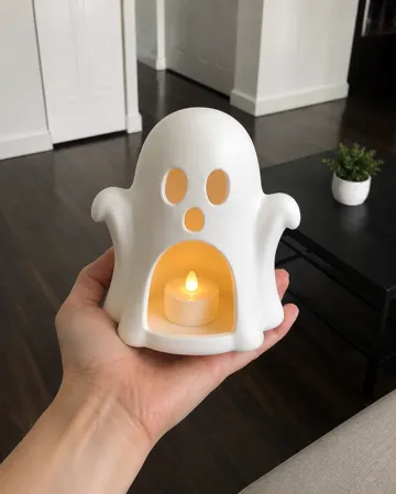 Adorno temático: Simple Halloween Ghost Glow LED Holder — vista de referencia 3