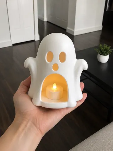 Adorno temático: Simple Halloween Ghost Glow LED Holder — vista de referencia 2