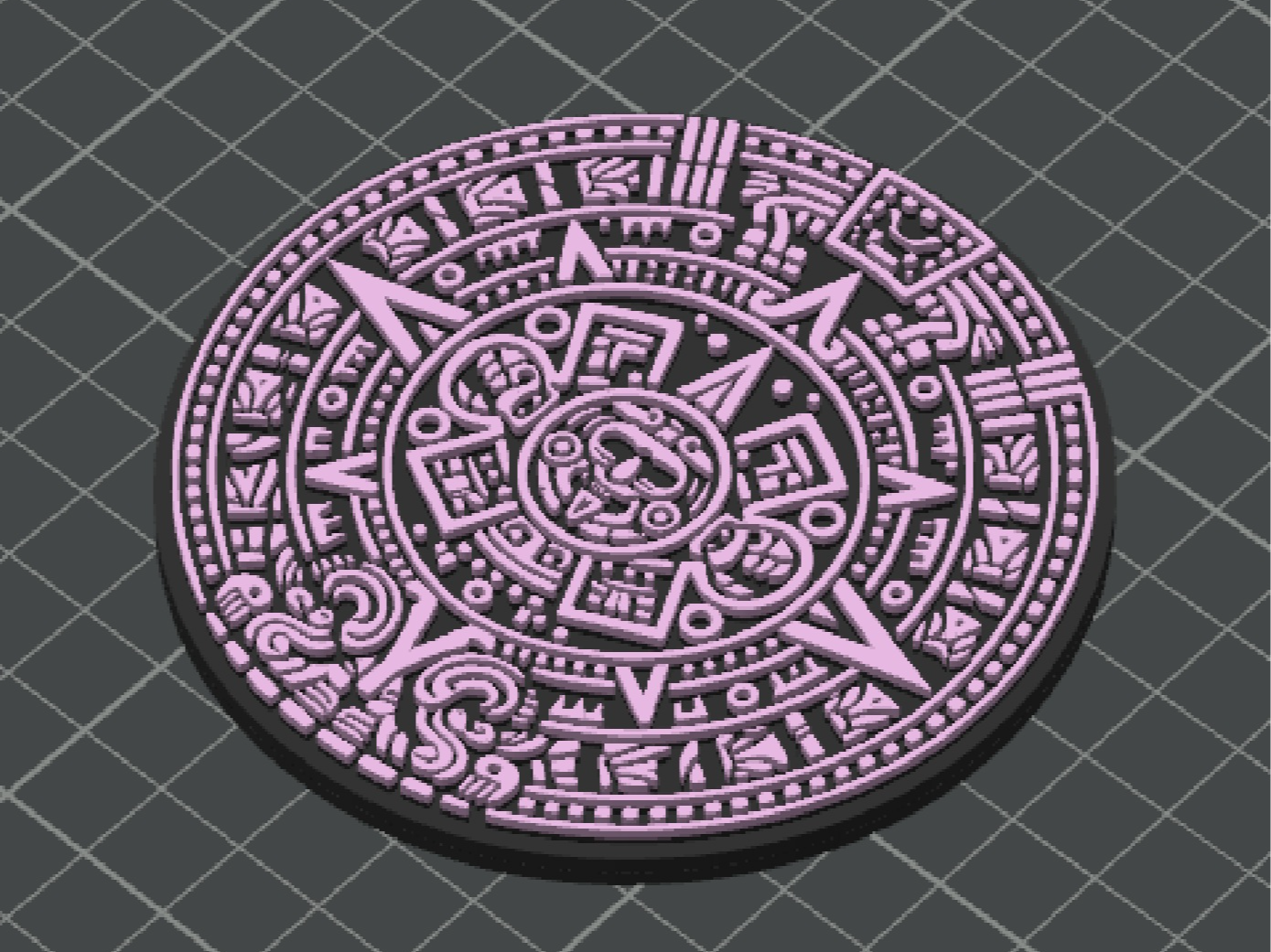 Aztec calendar coaster(posavasos azteca)