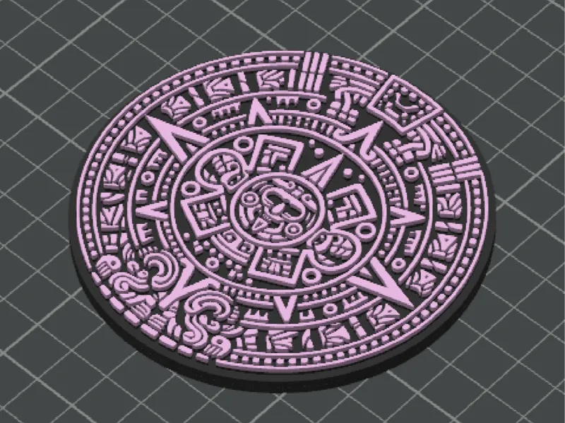 Aztec calendar coaster(posavasos azteca)