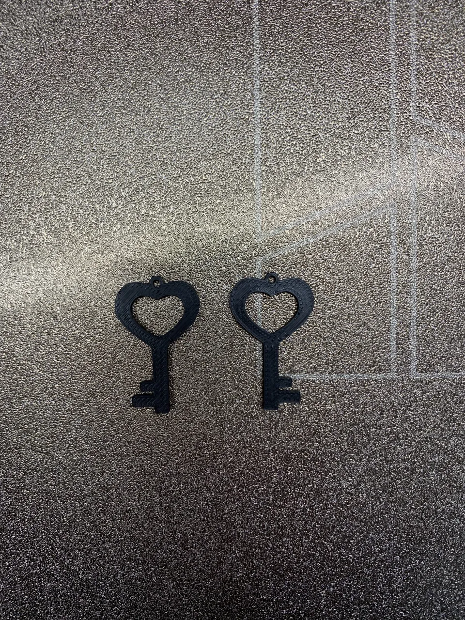 Heart Key Earrings view 2