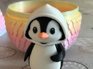cute hooded penguin