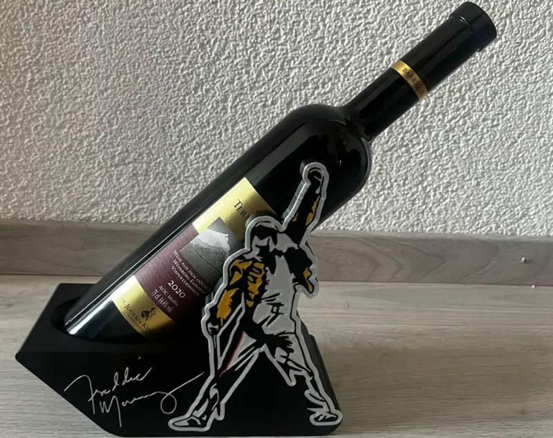 Wine Bottle Support  Freddie Mercury