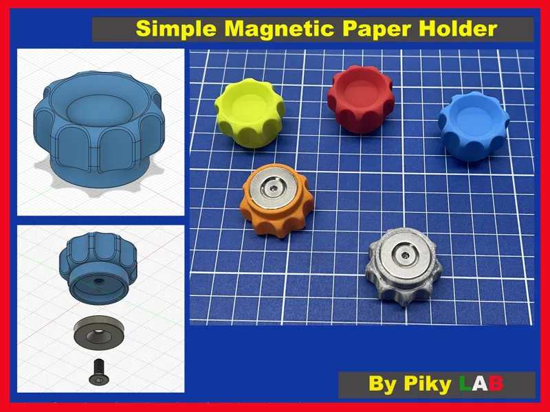 Simple Magnetic Paper Holder