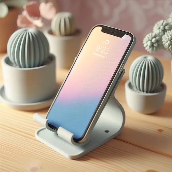Support téléphone design IA