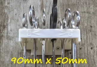 Six Small Scissors Forceps Holder Wall Mount