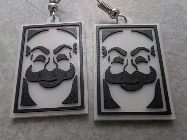 fsociety Earrings - Mr. Robot Inspired Mask