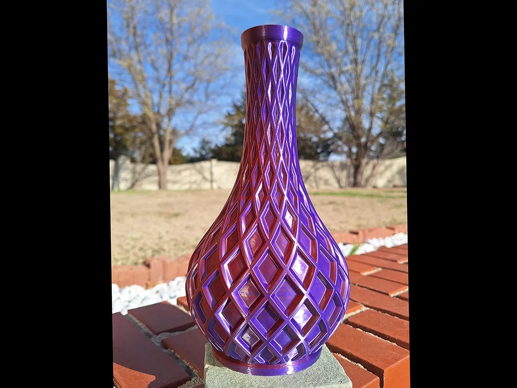 Vase double spirale