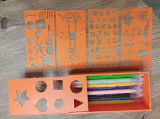 caja con plantillas