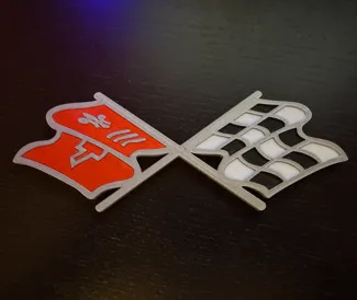 C3 Corvette Flags Logo