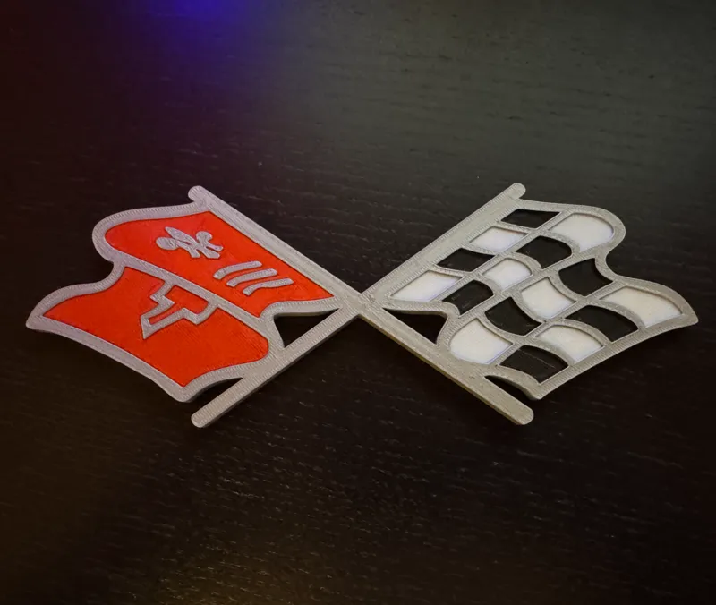 C3 Corvette Flags Logo