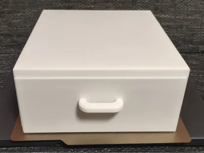 Stackable box made from WORCAM filament boxes.
