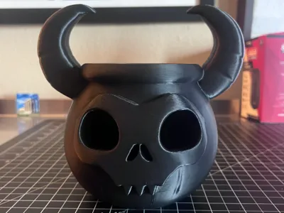 Halloween Skull and Horns Bowl
