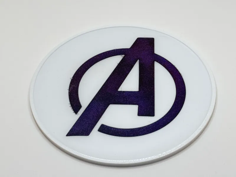 Avengers Cup Coaster | Two-Layer Epoxy Pour Mold