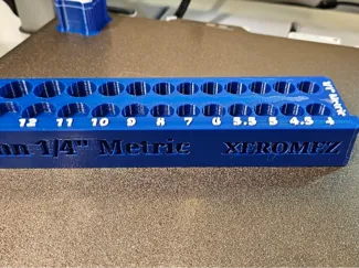 Quinn 1/4 Inch Master Set Socket Organizer Metric