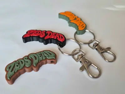Zeds Dead Keyring (Curved Cutout)