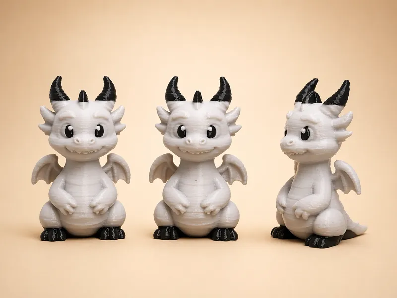 Cute Fantasy Baby Dragon Figurine Keychain Version
