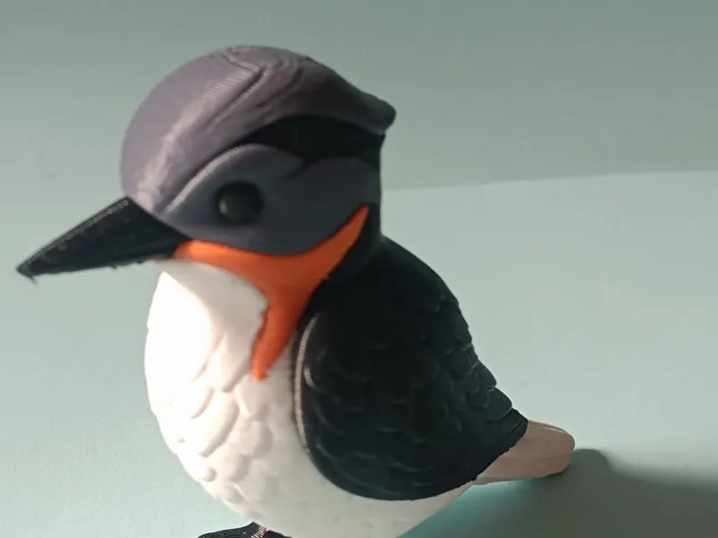 Woodpecker style japandi bird