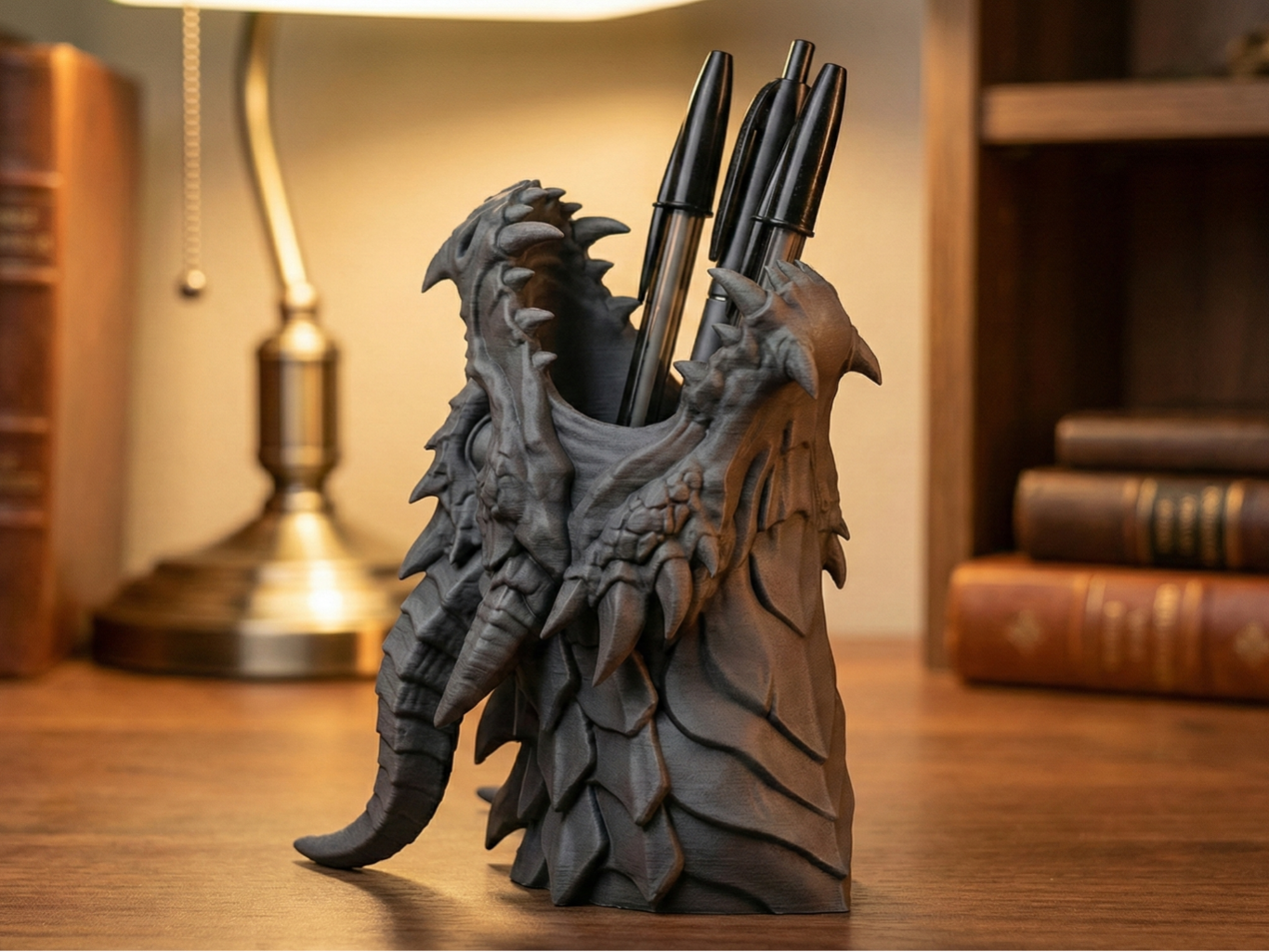 Dragon Head Pen Holder – Aggressive Desk Organizer