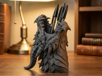 Dragon Head Pen Holder – Aggressive Desk Organizer