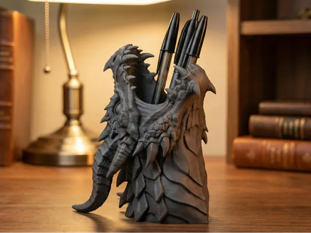 Dragon Head Pen Holder – Aggressive Desk Organizer