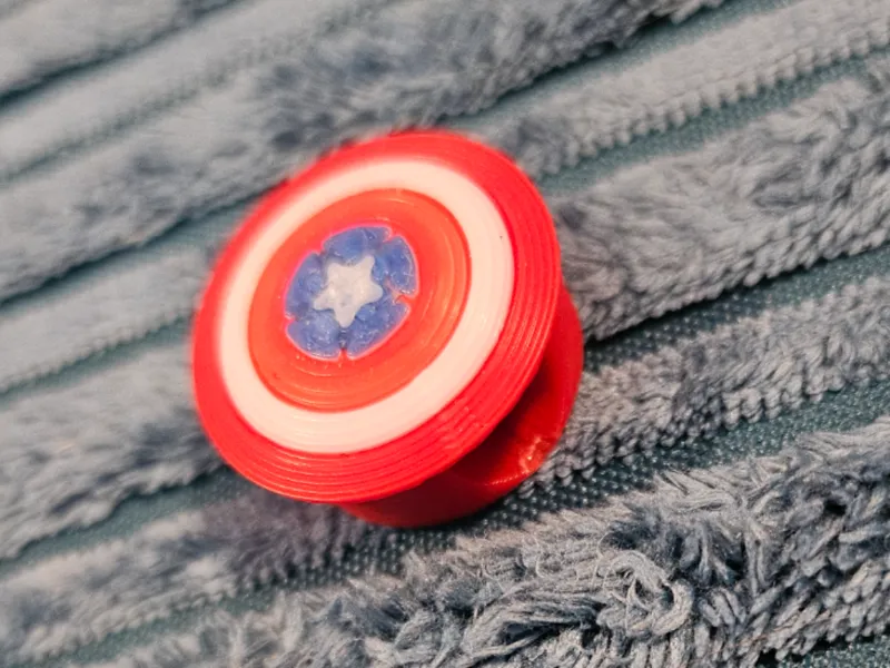 Captain America's Shield tyre valve cap