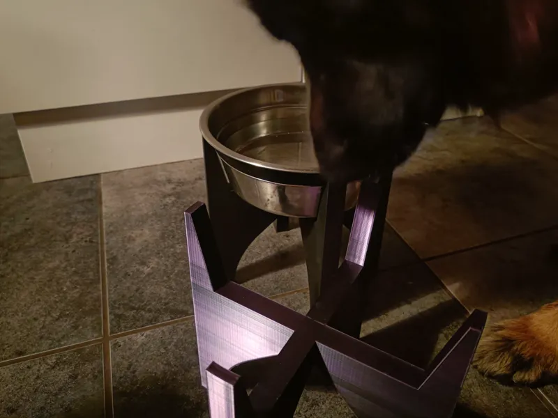 Dog water bowl stand